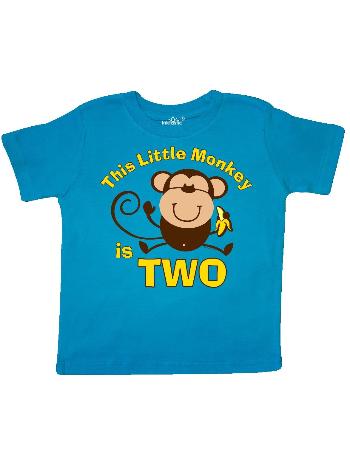 inktastic Little Monkey Girl 2nd Birthday Toddler T-Shirt