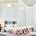 thumbnail image 3 of VISATOR Mosquito Net Bed Canopy, 4 Corner Post Canopy Bed Curtains with 4 Hanging Hooks, 30ft Tether and 4 Tassel Hanging Pendants for Full/Queen/King Size, 3 of 16