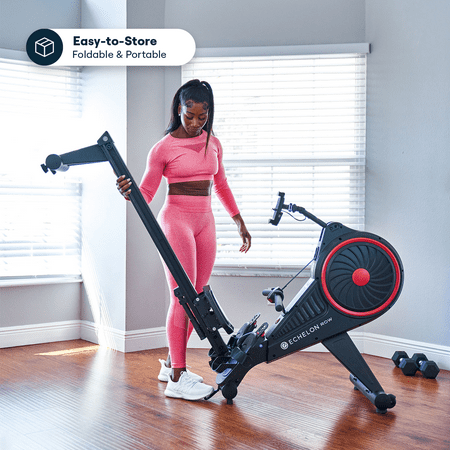Echelon Bluetooth Rowing Machine, Foldable Design, 32 Levels, Total Body Cardio Workout