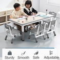 thumbnail image 2 of QinaQin Kids Table and 6 Chairs Set, Height Adjustable, Gray, 2 of 7