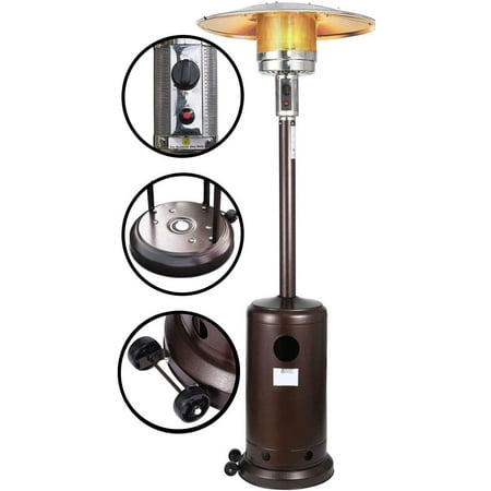 Patio Heater, 48000BTU Propane Outdoor Heater, Outdoor Patio Heater with Overheat Protection, with Wheels for Restaurants, Gardens, and Other Commercial Use