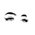 thumbnail image 1 of maskred Eyebrows Wall Sticker Make Up Fashionable Wallpaper Eyelashes Personalized Transparent Home Decor Wide Application, 1 of 6