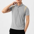 thumbnail image 5 of BRGZLK Mens Polos Shirts Fashion Button Down Summer Short Sleeve Classic Collared Golf Shirt Casual Vintage Summer Tops, 5 of 5