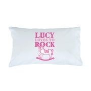 She Loves To Rock Personalized Pillowcase