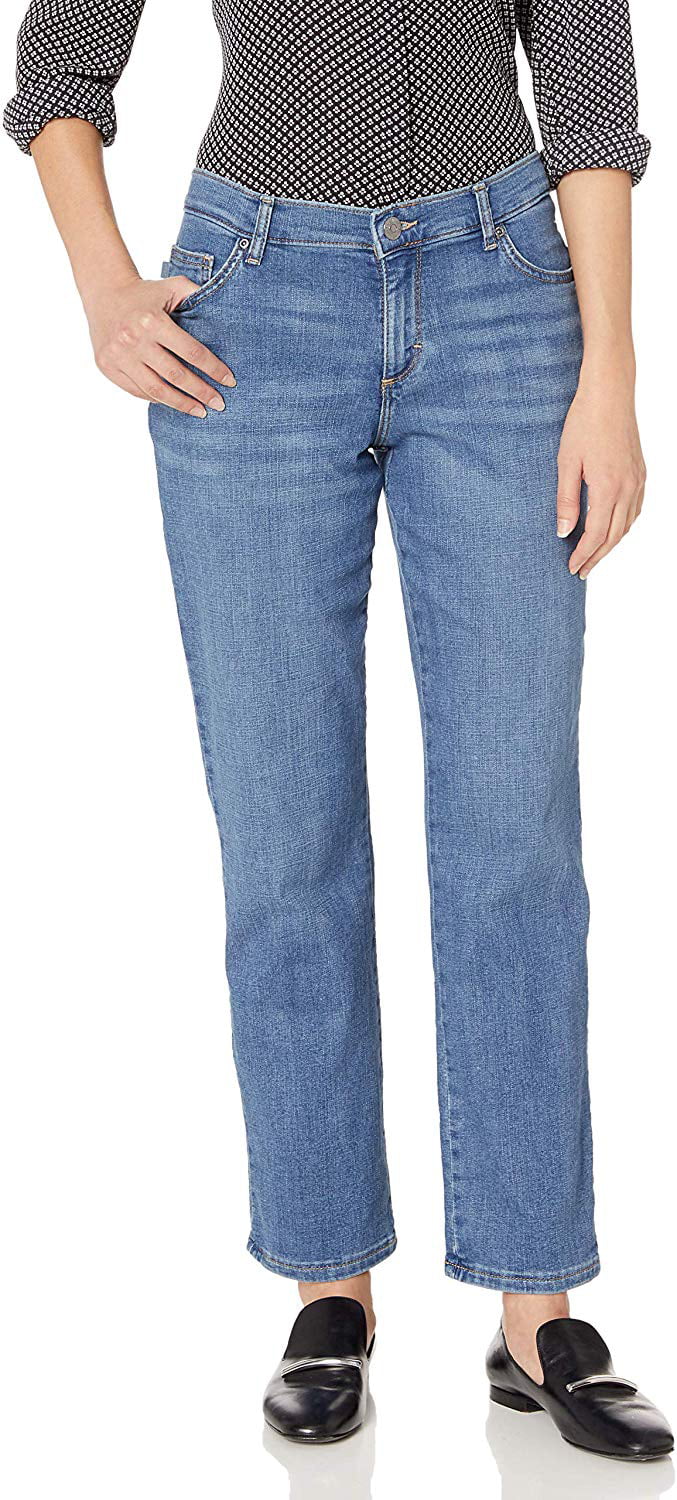 LEE Womens Petite Relaxed Fit Straight Leg Jean