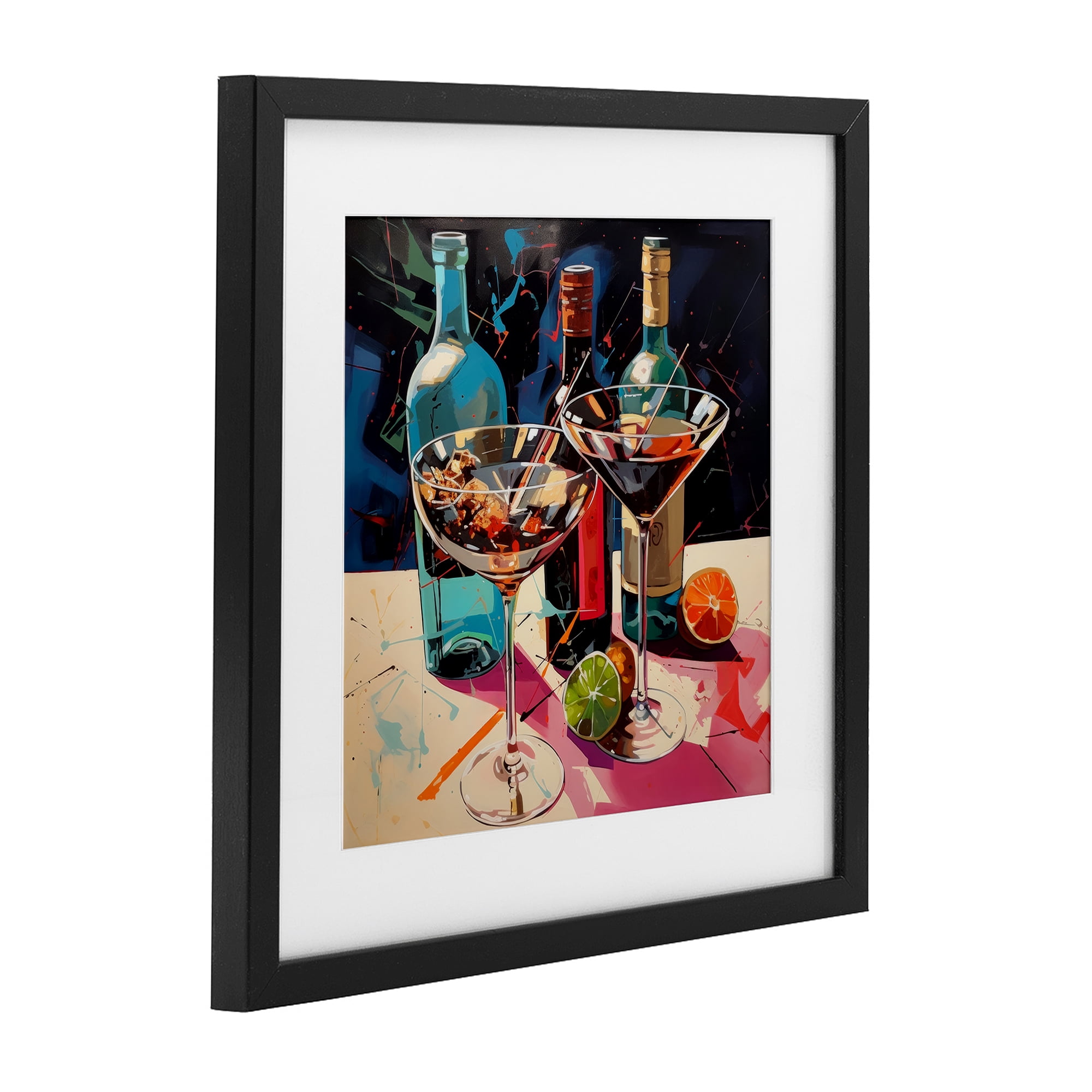 Stupell Industries Artsy Cocktails of Every Sip Black Framed Print Under Glass, design by Lazar Studio