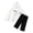 White C, variant on Child Halloween Set,Girl Boy Autumn Winter Halloween Printed Hooded Cape Solid Color Pants 2-Piece Set