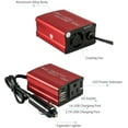 thumbnail image 3 of FOVAL 150W Car Power Inverter 12V DC to 110V AC Converter Vehicle Adapter Plug Outlet with 3.1A Dual USB Car Charger for Laptop Computer Red, 3 of 9