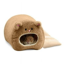 Rats Hamster Winter Warm Hanging Cage Hammock Cute Bear House with Bed Mat for Small Animals