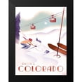 thumbnail image 2 of Wickstrom, Martin 12x14 Black Modern Framed Museum Art Print Titled - Skiing Colorado, 2 of 5