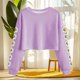 thumbnail image 3 of Camisetas de Manga Larga de las Mujeres Moda Impresa Suelta Casual Cuello Redondo Suéter Deportivo Superior, 3 of 5