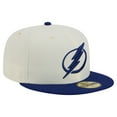 thumbnail image 3 of Men's-New Era  White Tampa Bay Lightning Chrome Two-Toned 59FIFTY Fitted Hat, 3 of 6