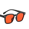 thumbnail image 2 of 2022 New Retro Sunglasses Fashion Personality Rice Nail Square Sunglasses-bright Black And Red Lenses, 2 of 4