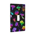 thumbnail image 1 of Single Toggle Light Switch Plate Cover Bright Psychedelic Mushrooms Wall Decor Outlet Covers for Rooms Store, 1 of 1