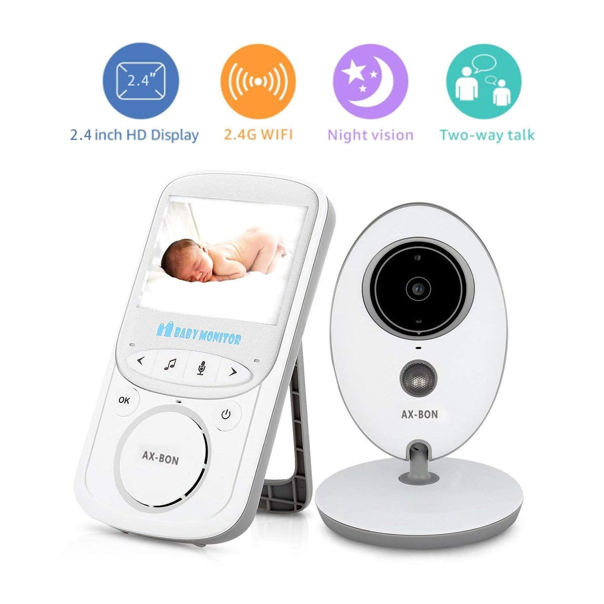 Video Baby Monitor Camera 2Way Talk 3.5" Digital Wireless Night Vision