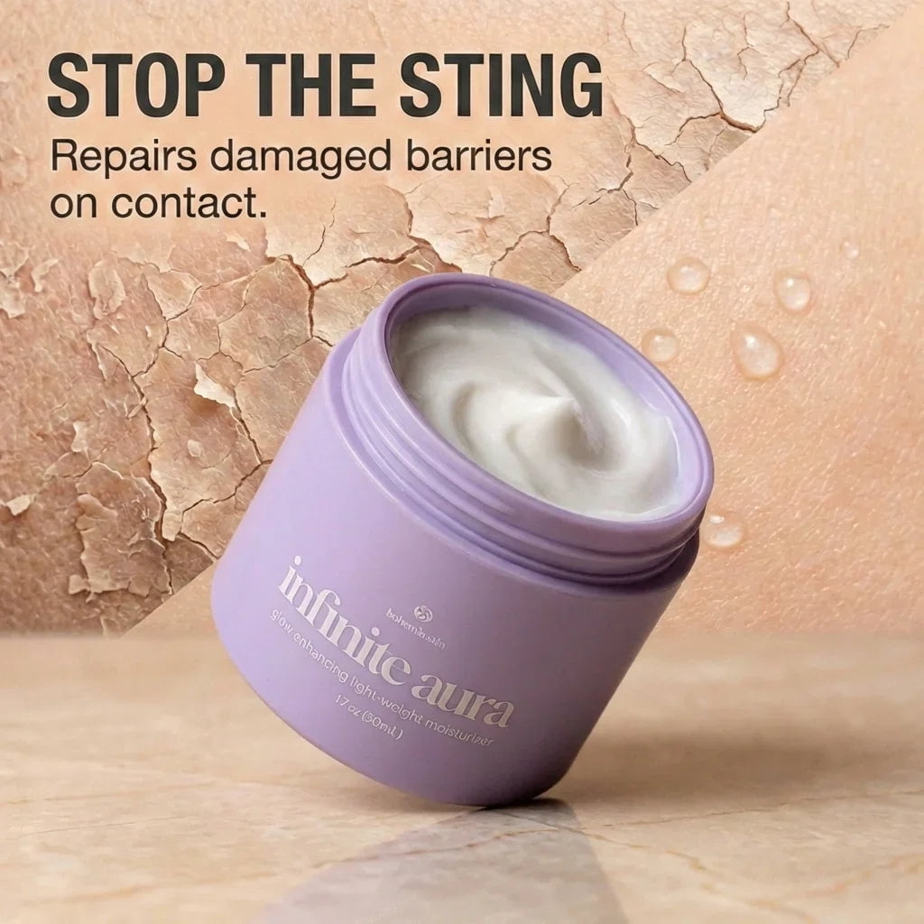 Bohemia Skin Infinite Aura Ceramide Moisturizer for Sensitive Skin with Copper Peptides & Beta Glucan