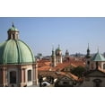 thumbnail image 2 of Flaherty, Dennis 32x23 Black Ornate Wood Framed with Double Matting Museum Art Print Titled - Czech Republic, Prague, Old Town  Church towers, 2 of 4