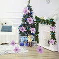 thumbnail image 2 of Inteprter Árbol de Navidad Decorativo Flor Falsa Portátil Desmontable Moda Parque Jardín Artificial Simulación Festival Flores Kits de decoración para fiestas Púrpura Inteprter JR1170-05, 2 of 6