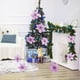 thumbnail image 5 of Bewildely Árbol de Navidad Decorativo Flor Falsa Portátil Desmontable Moda Parque Jardín Artificial Simulación Festival Flores Kits de decoración para fiestas Púrpura Bewildely JR1170-05, 5 of 6