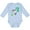 AE-Light Blue, variant on Inktastic Second Birthday Shark with Cake Boys or Girls Long Sleeve Baby Bodysuit