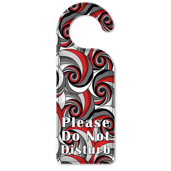 Do Not Disturb Door Knob Hanger Sign - Grey Waves