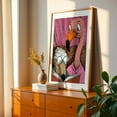 thumbnail image 2 of Cartoon of an old flamingo reading a book - Illustration Flamingo Humor Bird Animal Whimsical Surrealism Pop Art Oak Framed Wall Art Print 5 x 7 inches, 2 of 59