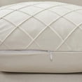 thumbnail image 4 of Velvet Cream Throw Pillow Covers, 18 x 18 Inches Decorative Throw Pillows for Couch Sofa Bed, Beige Square Cushion Covers with Zipper Closure – Set of 2, 4 of 7