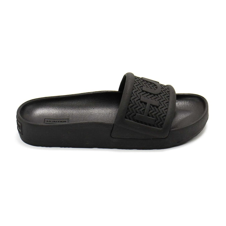 ★HUNTER★ WOMEN Light Algaeform Slide Black HCWK009FDZBLK Hunter Women's Bloom Algae Foam Slide Sandals, Black,7 M US
