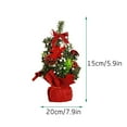 thumbnail image 6 of Moocorvic Tabletop Christmas Tree Mini, Christmas Tree Decorations for Home, Artificial Small Christmas Tree For Desk Office Decorations 8'', 6 of 7