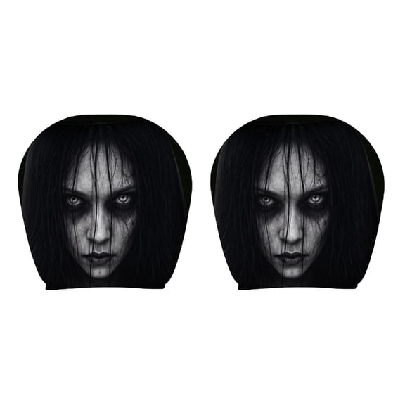 Prank Face Car Headrest Covers Unique Decors For Funny Themed Interior Decors And Comfortable Neck