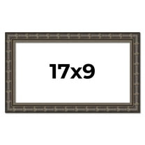 17x9 Frame Black Bamboo Solid Wood Picture Frame Width 1.5 Inches | Interior Frame Depth 0.5 Inches