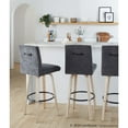 thumbnail image 4 of LumiSource Hank 30" Fixed-Height Barstool - Set of  2, 4 of 10