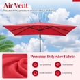 thumbnail image 2 of Gymax 8 x 8 FT Offset Cantilever Patio UmbrellaSquare Hanging Outdoor Market Umbrella Outdoor Red, 2 of 7