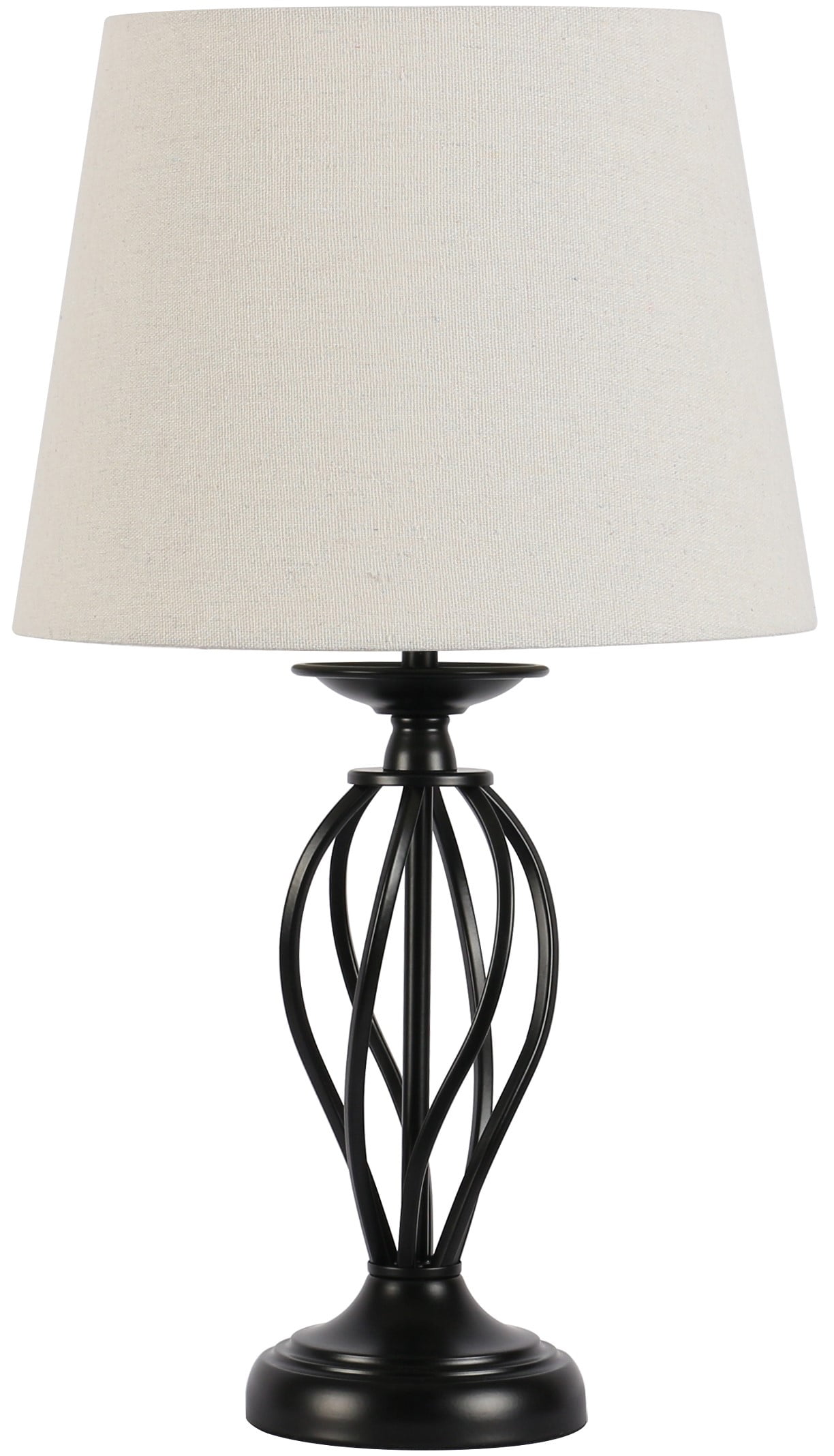 Better Homes & Gardens 14 in Height Small Black Finish Metal Cage Accent Lamp Base, Transitional Design, Idea All Rooms
