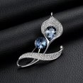 thumbnail image 1 of Broche de cristal de circón cúbico azul Broche de joyería de cristal de moda para mujer JAMW Sencillez, 1 of 5