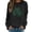 Black, variant on Womens St. Patrick'S Day Pullover Fall Long Sleeve Leopard Round Neck Sweaters for Women,White,S