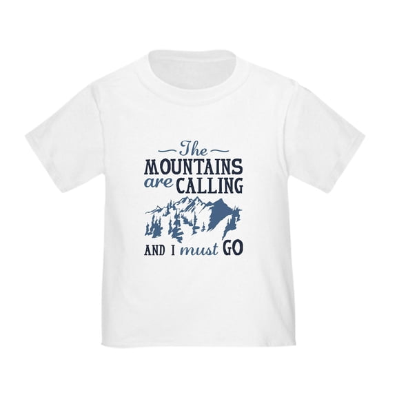 CafePress - The Mountains Are Calling White T Shirt - Cute Toddler T-Shirt, 100% Cotton