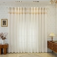 thumbnail image 5 of Sunyuer Fashions Jacquard Hollow Semi-transparent Window Curtains for Living Room, Set of 2 Panels, 5 of 7