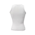 thumbnail image 4 of Elegant Lace Top for Everyday Wear Soft Solid Tank with Delicate Frill Gathers Casual Women's Sleeveless Relaxed Fit, L, White, 4 of 4