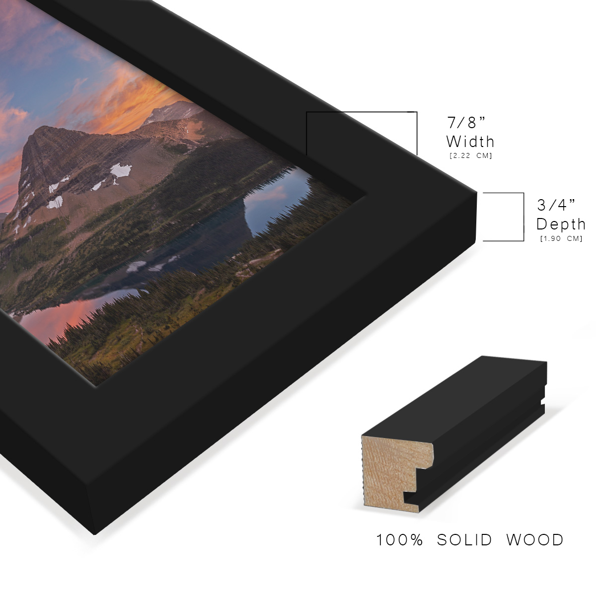 Modern 4 in. x 6 in. Black Picture Frame (Set of 4)