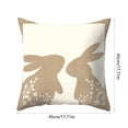 thumbnail image 3 of RXIRUCGD Easter Pillow Covers 18x18, Cute Bunny Floral Eggs Pillowcase Farmhouse Easter Decorations Spring Holiday Decor Throw Cushion Case for Home Car Couch, 3 of 6