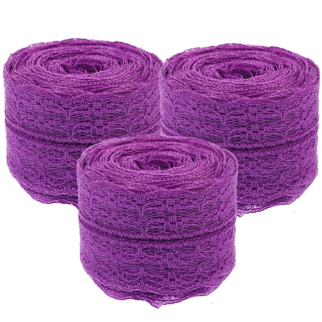 Shisuyan 3rolls Lace Trim For Sewing Elegant Fabric Lace Ribbon For Diy Projects Vintage Hair Accessories And Crafting