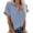 Sky Blue, variant on Sherrylily Womens Button Down Shirts Pocket Cap Sleeve Summer Tops
