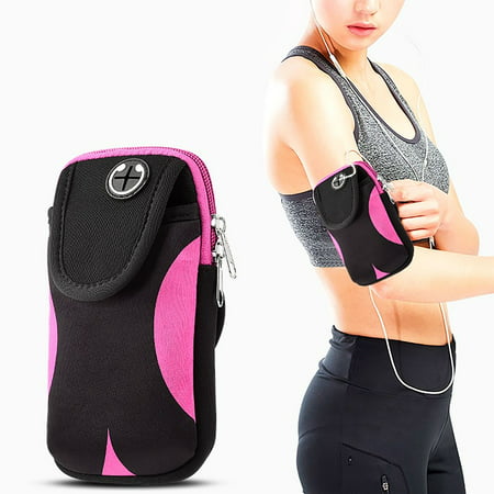 Insten Universal Adjustable Gym Sports Workout Armband Bag Phone Holder Case Cell Phone Pouch Pocket for Running Jogging Hiking Climbing Cycling Camping -