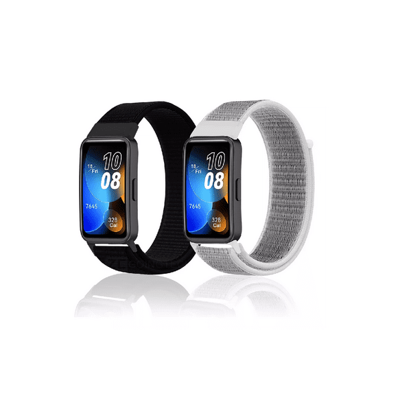 2 Pzs Correa Extensible De Tela Nylon De Para Huawei Band 8 Negro