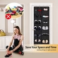 thumbnail image 4 of OUSITAID Over The Door Mesh Pocket Shoe Organizer  18 Large Breathable Durable Pockets with 4 High-end Hooks  Storage Rack for Shoes  Sneak, 4 of 7