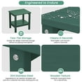 thumbnail image 5 of KINGYES 2-Tier Outdoor Side Table Set of 2, HDPE All Weather Adirondack Small Patio Tables, For Garden Balcony Pool Indoor, Green, 5 of 9