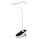 thumbnail image 2 of Lámpara de clip Luz de lectura alimentada por batería USB recargable | 3 Modos de brillo | Cuello flexible de 360°, Portátil, Clip Resistente | 30 LED, plástico blanco, 38,5cm | Uso de escritorio, 2 of 8