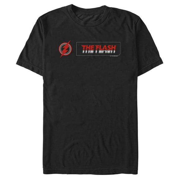 Men's The Flash Lightning Bolt Title Movie  Graphic Tee Black 2X Large