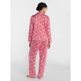 thumbnail image 3 of Joyspun Women’s Stretch Satin Sleep Top and Pants, 2-Piece Set, Sizes XS to 3X, 3 of 5